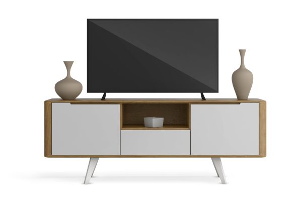 Tv in living room on white background